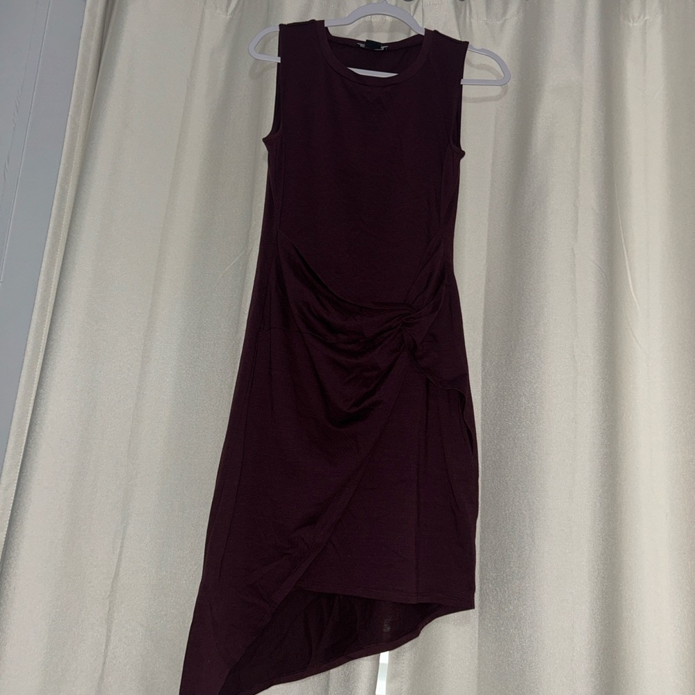 Trouve Elegant Plum Midi Dress